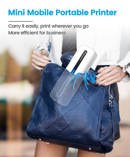 Phomemo Portable Printer,Portable Printers Wireless for Travel,M832 Thermal Inkless Printer Support 8.5'' x 11'' US Letter Thermal Paper,Mobile Printer Compatible with Phone,Laptop for Office,Home,Car