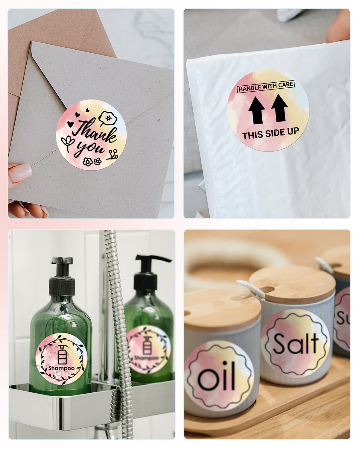 Phomemo 3'' Round Thermal Labels, Adhesive Circle Stickers Printer Label, Circular Direct Thermal Printer Label for Thank You Cards, Logo Design, Address, QR Code, 500 Pieces