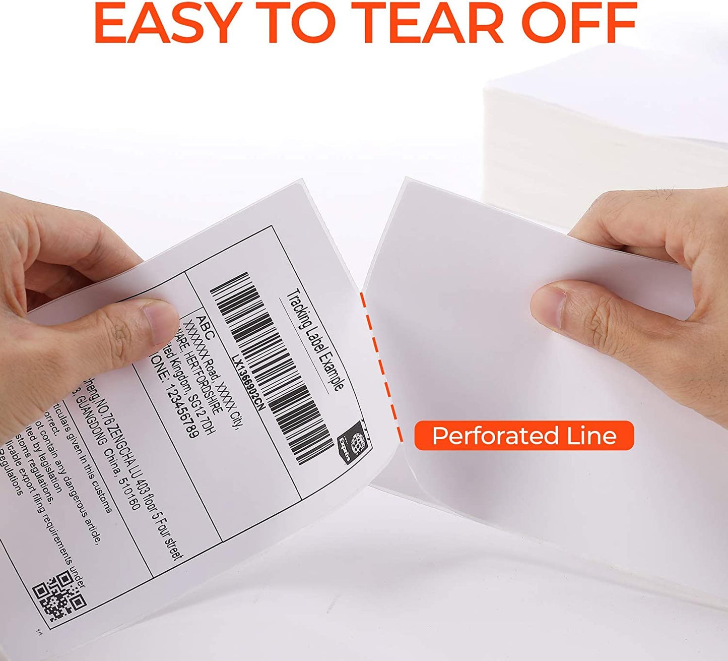 Phomemo 4x6 Etichette di spedizione termiche Confezione da 500 per stampante Fanfold Carta Mailing Label Adesivi per Pacchetti UPS USPS…….
