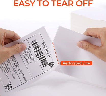 Phomemo 4x6 Etichette di spedizione termiche Confezione da 500 per stampante Fanfold Carta Mailing Label Adesivi per Pacchetti UPS USPS…….