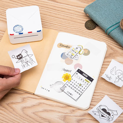 Phomemo 53mm nicht klebendes wei?es Thermopapier f¨¹r M02/M02Pro/M02S/M03/M03AS/M04S/M04AS, 53mm x 6.5m, 10 Jahre Konservierung,Schwarz auf Wei?, f¨¹r Aufkleber,Tagebuch,Texte, Studiennotizen, 3 Rollen