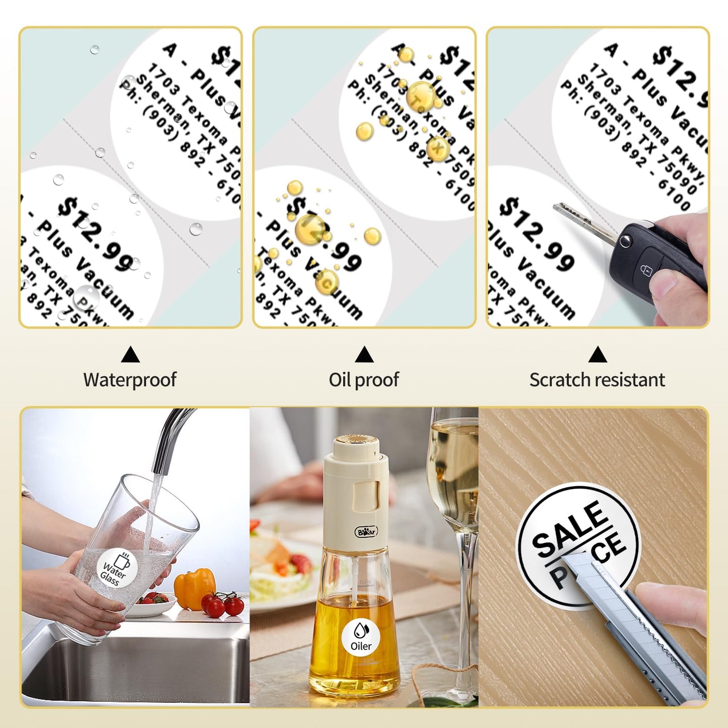 Phomemo Round Label M110 Label,Thermal Multi-Purpose Self-Adhesive Round Label,1.18'' x 1.18'' (30x30 mm) for Phommeo M110 M200 M120 M220 M221 Label Maker,DIY Label,200 Labes/Rolls,Round Label