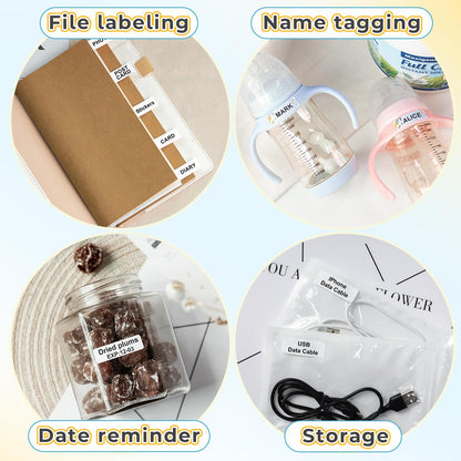 Phomemo D30 Label Maker Machine with 1 Tape, Mini Bluetooth Label Printer, Wireless Handheld Sticker Maker,Smart Phone Thermal Inkless Label Maker For Organizing Home Office Kitchen - Grey