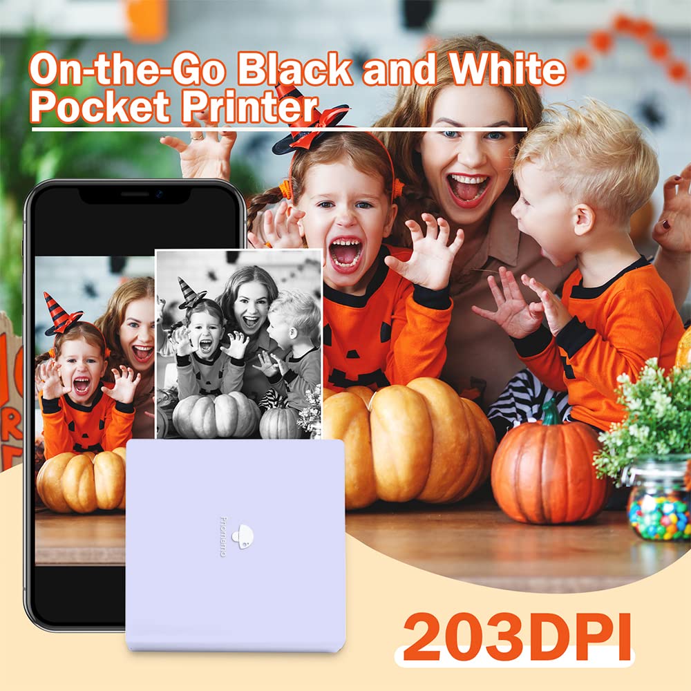 Phomemo Mini stampante portatile M02 ¨C Stampante termica Bluetooth tascabile istantanea per telefono, compatibile con iOS 13.0 e Android 8.0 e superiori, per diario, studio, Natale, regalo per bambini