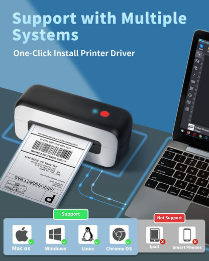 Phomemo Neue PM246S Etikettendrucker, DHL thermodrucker f¨¹r Mac/PC, Versandetiketten drucker Labeldrucker Selbstklebend Etiketten drucker f¨¹r Amazon, Etsy, Shopify, Royal Mail, DHL, FedEx¡­