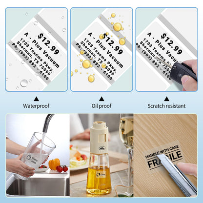 Phomemo Transparant label, multifunctioneel zelfklevend transparant etiket, thermisch etiket, 40 mm x 30 mm, 230 labels/rol, compatibel met Phommeo M200, M110, M120, M220, M221 labelprinter