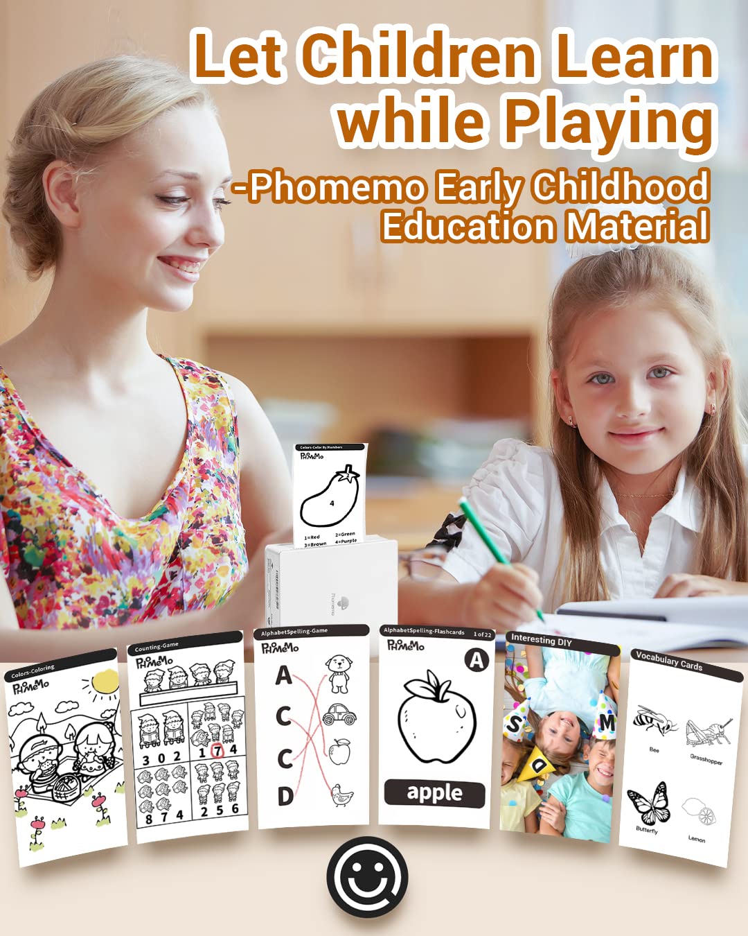Drukarka Bluetooth Phomemo M02 Termiczna drukarka kieszonkowa Natychmiastowa drukarka fotograficzna Przenośna drukarka pokwitowań kompatybilna z Androidem iPhone iPad do Journal Travel Kids DIY White