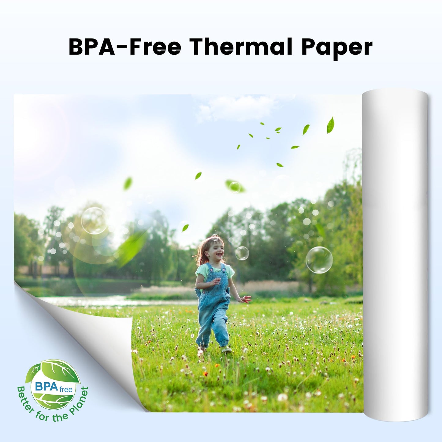 Phomemo Papier D'impression Thermique A4 4 Rouleaux, 210x297 mm, Sans Bisph¨¦nol A, Compatible avec L'imprimante Portable Phomemo M832/M834, pour Voyage, Maison, Photo, 20 Feuilles/Rouleau