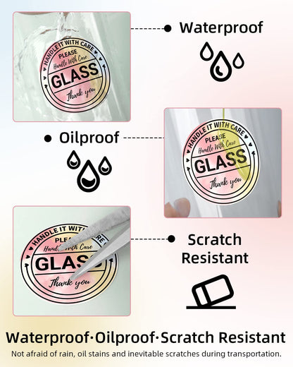 Phomemo 3'' Round Thermal Labels, Self-Adhesive Circle Sticker Printer Label, Circular Direct Thermal Printer Label for Thanks Card, Logo Design, Name/Price, Address, QR Code, 500 Labels/Roll, Gradient