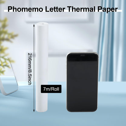 2 Rolls Phomemo M832 Portable Printer Thermal Paper, 8.5'' x 11'' US Letter Paper, Advance Thermal Printing, Thermal Roll Paper Compatible with M08F M832 Portable Printer