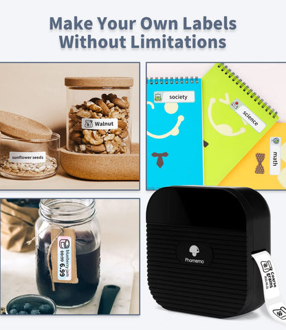 Phomemo Q31 Label Maker Machine, Mini Bluetooth Portable Sticker Printer Maker with Tape, Handheld Wireless Ink-Less Thermal Small Cute Label Printer for School Office Home Jars Organization