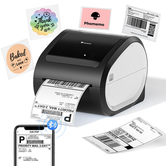 Phomemo Bluetooth Desktop Thermische Labelprinter, D520BT 4x6 Shipping Label Printer,For Kleine Bedrijven Printer Adres Postage Verzending, Compatibel Met Amazon,EBay,Shopify,Etsy,FedEx,UPS (Zwart)