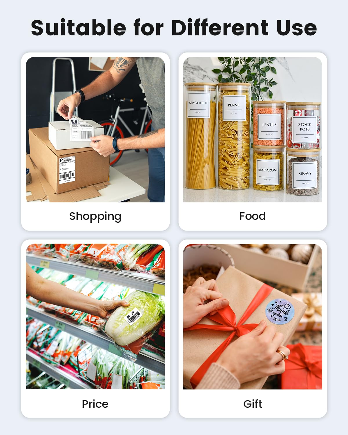 Phomemo 241BT DHL Etikettendrucker 4x6, Bluetooth Thermo Ettikettendruc?er, Labeldrucker f¨¹r Barcode Versandetiketten Kompatibel mit Ebay, Amazon, Etsy, Shopify, UPS, Gray