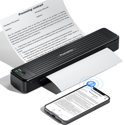Phomemo Portable Printers Wireless for Travel, P831 Bluetooth Thermal Transfer Printer Support 8.5'' X 11'' US Letter/A4/A5/B5 Copy Paper, Mobile Inkless Printer Compatible with iOS, Android & Laptop