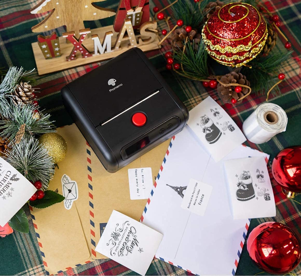 Label Printer-Phomemo M200 Label Printer Machine with Tape,2023 Upgrade 3 Inch 80mm Series M110 Label Maker,WiFi Bluetooth Thermal Label Printer,Phone Pad Computer Support,for Android iOS System