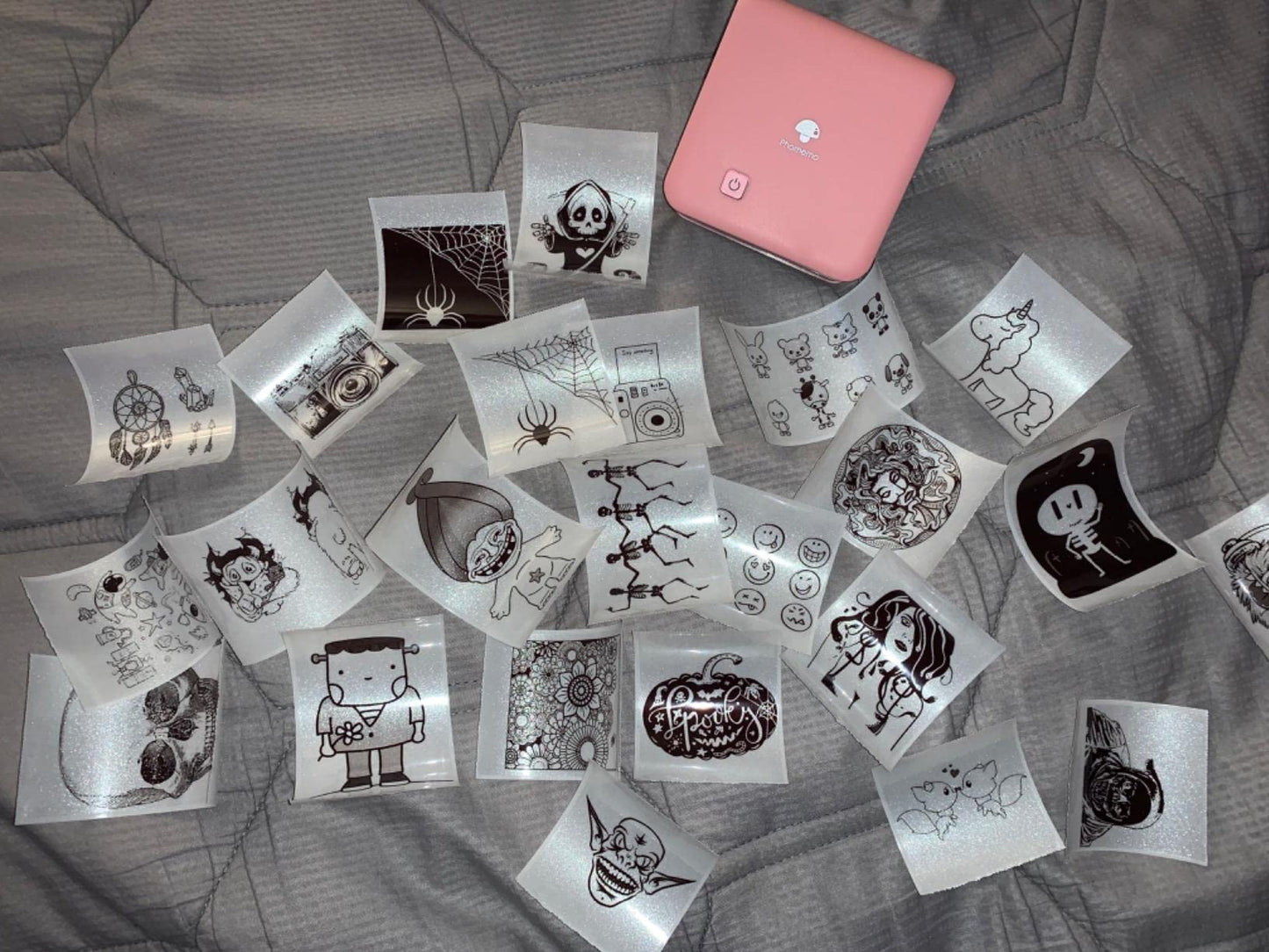 Phomemo Przezroczysty papier 53 mm, kompatybilny z M02, M02S, M02Pro, M03, M03AS, M04S, M04AS Mini drukarka kieszonkowa, 3 rolki samoprzylepnego przezroczystego papieru z naklejkami termicznymi, 53 mm