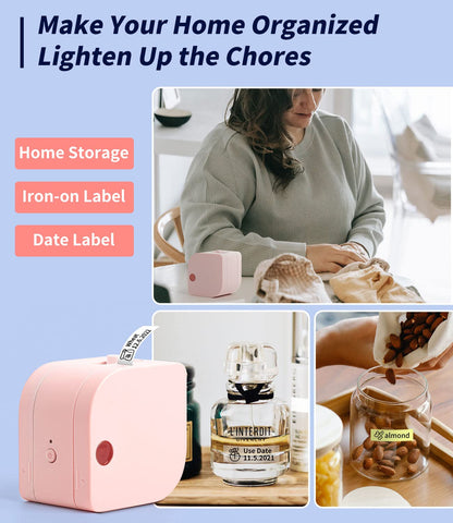 Phomemo P12 Mini ¨¦tiqueteuse Bluetooth, imprimante Etiquette autocollante Thermiques pour la Maison, Le Bureau et Les Petites Entreprises, Wireless Label Maker pour t¨¦l¨¦phone iOS et Android