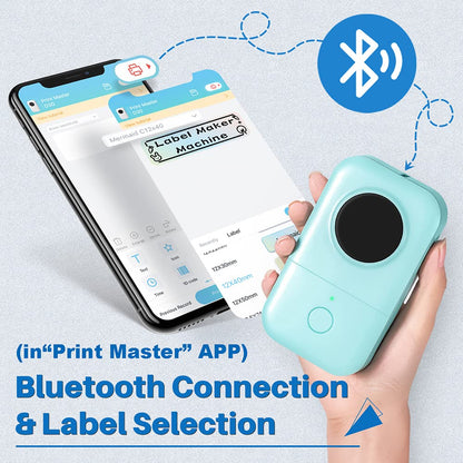 Phomemo D30 Etiket Yap?c?-1 Click Print Etiket Makinesi Termal Etiket Yaz?c? Ta??nabilir 6-15 mm ?nceden Kesilmi? ??kartma Yaz?c? iOS Android ile Uyumlu ?? Ev Ofis i?in, Ye?il