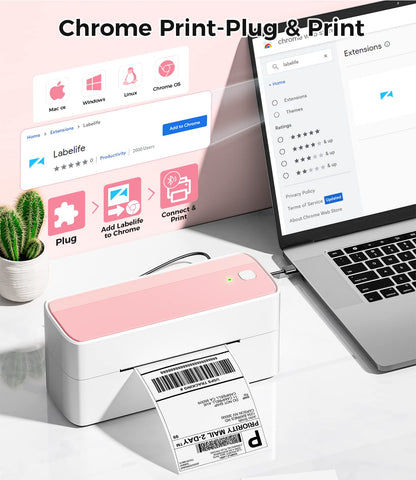 Phomemo Stampante per etichette Bluetooth, PM241BT stampante termica DHL 4XL per Mac/PC, stampante Bluetooth per codici a barre, Amazon, Etsy, Shopify, Royal Mail, DHL, FedEx, UPS