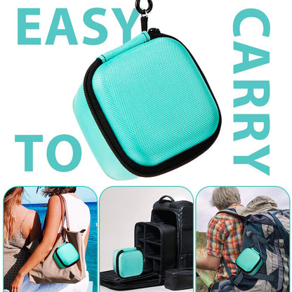 Phomemo P12 Case, Label Maker Case for P12 & P12 Pro Label Maker, Carrying Bag Storage for P12 Label Maker & Label Tapes, Easily Store Your Printer with Mesh Pocket for Cable Accessories, Green