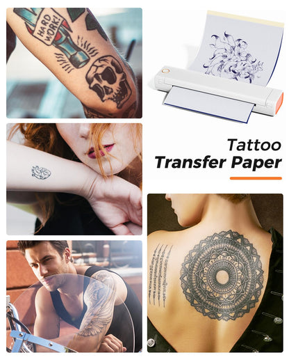 Phomemo Tattoo Stencil Printer, M08F Bluetooth Tattoo Printer for Tattoo Studios, Tattoo Artists, Portable Tattoo Transfer Printer Compatible with Phone & PC, with Case & Tattoo Transfer Paper