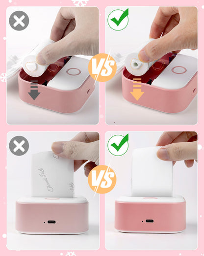 Phomemo Mini-labelprinter, T02 sticker, fotoprinter voor smartphone, mobiele telefoon, thermische printer, klein, met 3 rollen thermisch papier, 203dpi sticker, Bluetooth printbuddy printer, zwart en