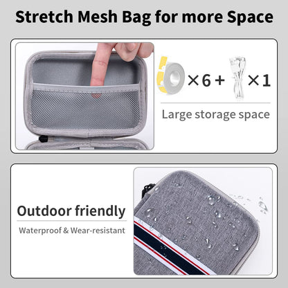 Phomemo D30 D35 Label Maker Machine Case, Waterproof Storage Bag Compatible with NELKO P21/NIIMBOT D11/JADENS D110/SUPVAN E10 Label Printer, Fits for Mini Bluetooth Labels Sticker Machine, Case Only