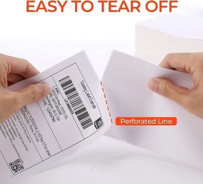 Phomemo 4x6‘' 1000 Étiquettes/pile, Étiquettes d'expédition Compatibles avec les imprimantes d'étiquettes MUNBYN, Phomemo, Étiquettes thermiques sans BPA Autocollantes pour DHL, UPS, DPD-100 x 150 mm