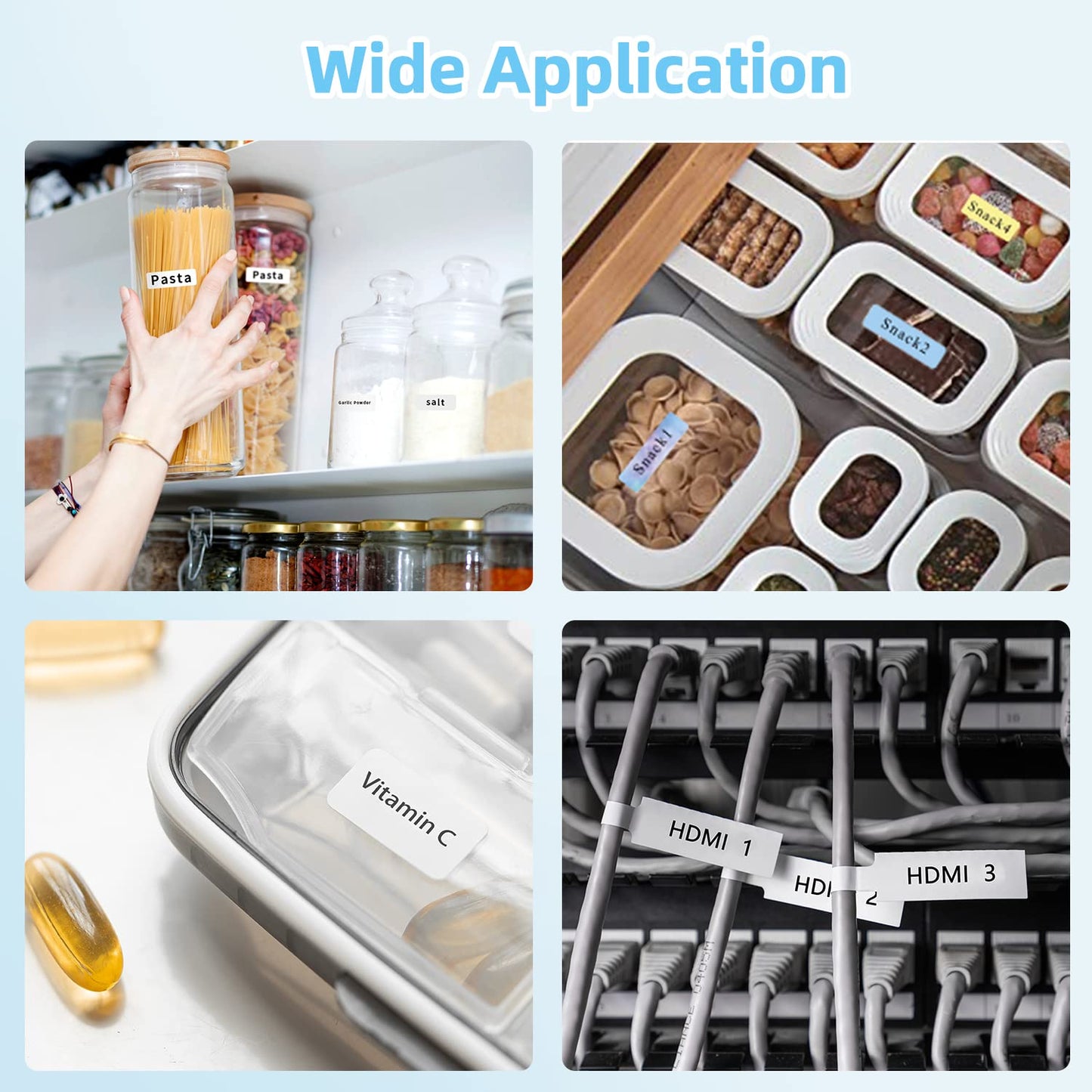 Phomemo D30 Label Maker Machine Bluetooth Sticker Printer Gift Box with 5 rolls of Adhesive Label Paper, Compatible with Ios & Android for Home, Office, School, Store, Supermarket, Organization