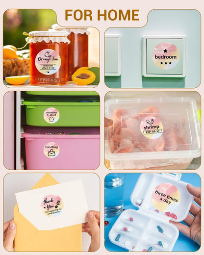 Phomemo 3'' éTiquettes Thermiques En Couleur (500pcs) Pour Imprimante D'éTiquettes D'ExpéDition 4xl - éTiquettes Autocollantes Pour Les Petites Entreprises, RéSistantes Aux Rayures Et à L'Eau