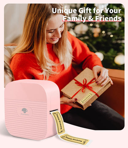 Phomemo Q31 Etichettatrice Bluetooth, Set Regalo Q31, Stampante per Etichette per Familiari e Amici, Etichettatrice, Autoadesiva, per Casa e Ufficio, con 3 Rotoli di Etichette (rosa)