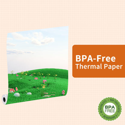 Phomemo A4 Thermal Paper 4 Rolls,8.27''x 11.69'',Supports Continuous Printing,Easy to Carry,M832 Thermal Paper Suitable for Travel,Business,Office,23 Sheets/Roll