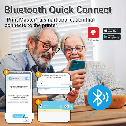 Phomemo D30 Etichettatrice Bluetooth, Mini Etichettatrice Etichette Adesive, Stampante Termica per iOS & Android,Bluetooth Stampante Etichette Autoadesive per La Casa, L'ufficio e la Scuola - Nero