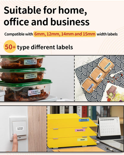 Label Maker Machine with Tape-Phomemo D30 Bluetooth Mini Portable Lable Printer,Labeler for Office Home Organization,for Android iOS,Gift for Men,Woman,Cute School Supplies,USB Rechargeable