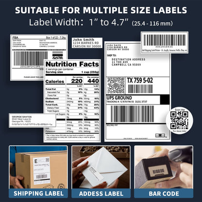 Phomemo Bluetooth Etikettendrucker, DHL Thermodrucker 4x6 Ettikettendruc?er, Bluetooth Etikettierger?t Label Printer f¨¹r Barcode, Amazon, Etsy, Shopify, Royal Mail, DHL, FedEx, UPS etc
