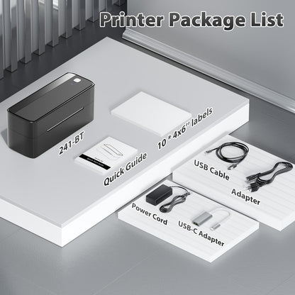 Phomemo Bluetooth-etikettenprinter, DHL thermische 4x6-etikettenprinter, Bluetooth-etiketteringsapparaat Etikettenprinter voor streepjescode, Amazon, Etsy, Shopify, Royal Mail, DHL, FedEx, UPS enz.