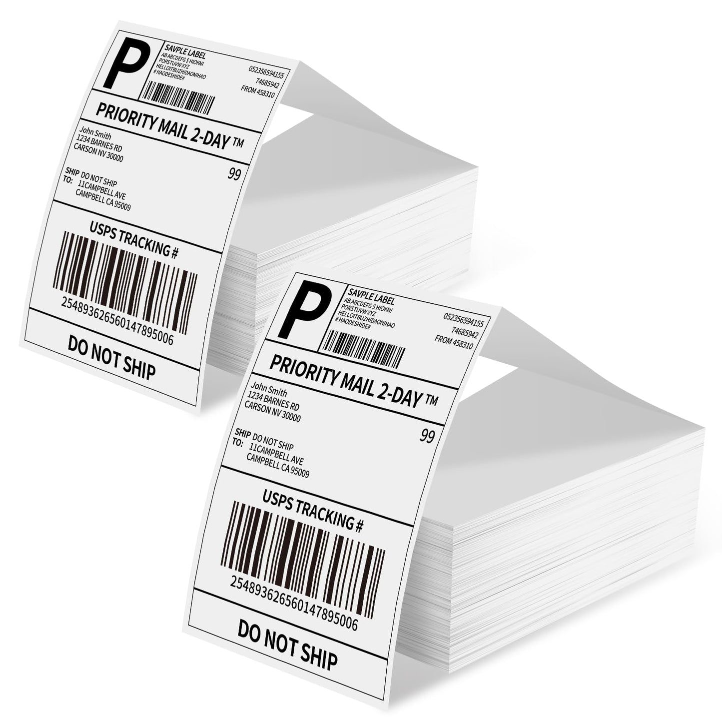 Phomemo 4x6‘' 1000 Étiquettes/pile, Étiquettes d'expédition Compatibles avec les imprimantes d'étiquettes MUNBYN, Phomemo, Étiquettes thermiques sans BPA Autocollantes pour DHL, UPS, DPD-100 x 150 mm