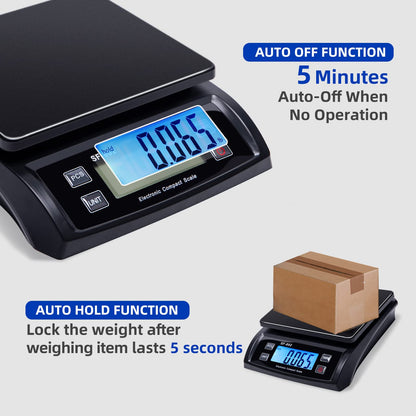 Phomemo Shipping Scale, Accurate Durable Digital Postal Scale 66lb / 0.1oz with Hold and Tare Function, LCD Display, Auto-Off, Postage Scale for Packages and Mailing, DC Adapter Included