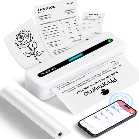 Phomemo Portable Printers Wireless for Travel, M832 Bluetooth Thermal Printer for Phone Laptop, Inkless Compact Small Printer for Home Office,Support 8.5'' X 11''/A4/2.08''/3.15''/4.33'' Thermal Paper