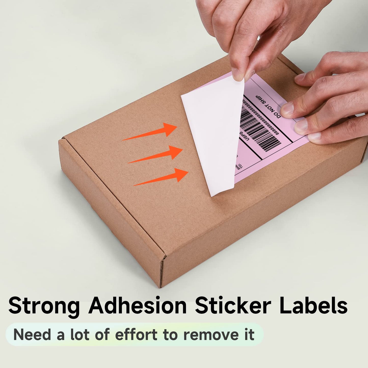 Phomemo 4X6'' Thermal Shipping Labels -Fan-Fold Labels-for Shipping Labels, Address, Mail, Product Logo Labels, 500pcs,Pink
