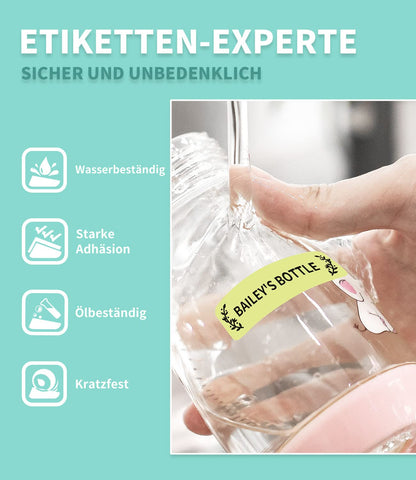 Phomemo Q31 Bluetooth Labeller, Geschenkset Q31 Label Printer voor uw familie en vrienden, Zelfklevende Labeller voor Thuis & Kantoor-met 3 Labelrollen (Groen)
