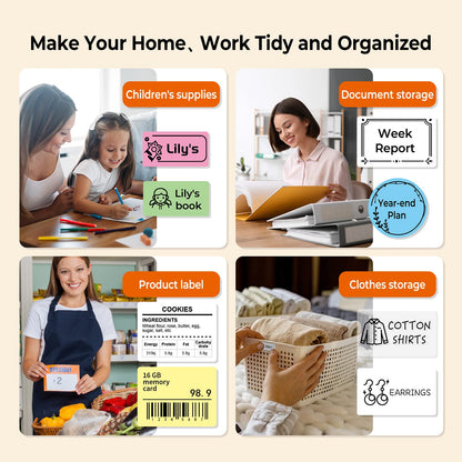 Phomemo - M110 Label Printer - Wireless Bluetooth Thermal Label Machine for Clothing, Jewelry, Retail, Home, Portable Barcode Labeling Machine Compatible with Android and iOS Phone, Orange