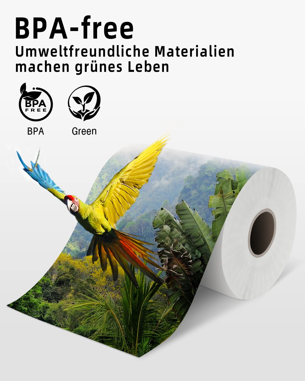 Phomemo Thermoetikettenpapier für M220 M200 M221 Etikettendrucker - Multifunktionales selbstklebendes Etikett, für Büro,Lager,Adressetikett,Transport. 2,75'' x 3,14'' (70 x 80 mm), 100 Etiketten/Rolle