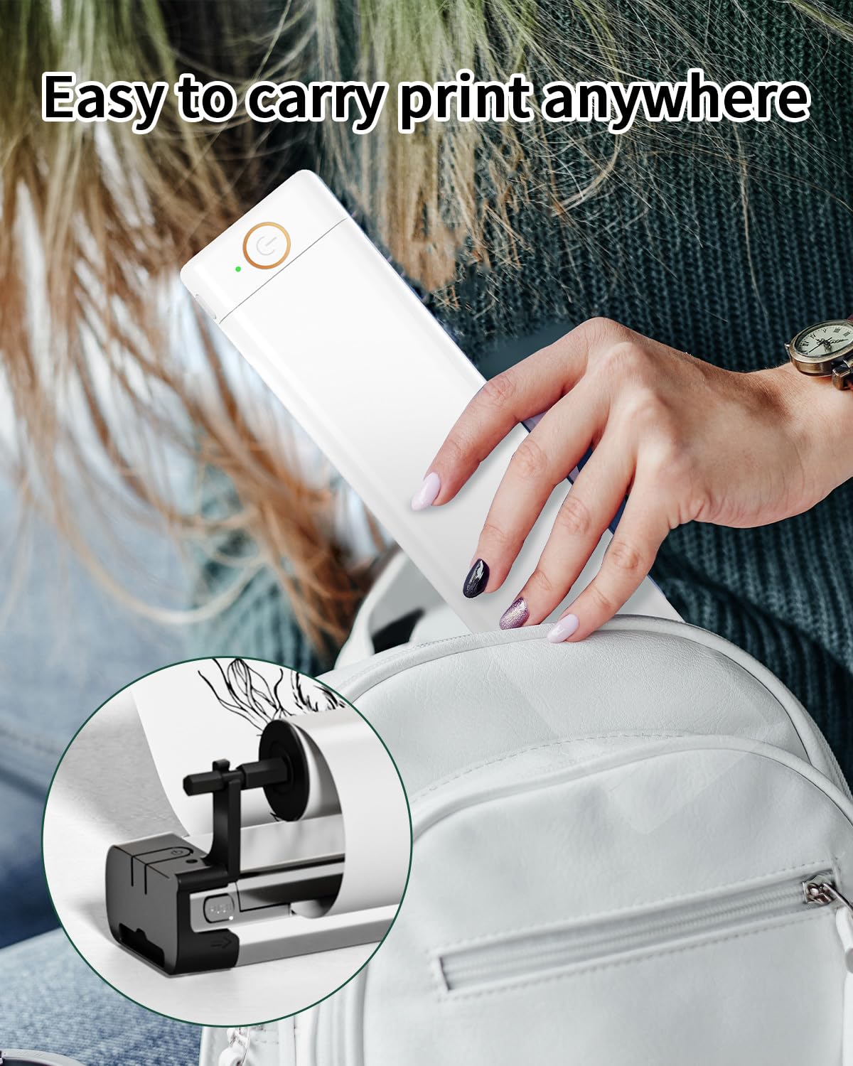 Phomemo Rotoli di carta per stampante termica formato A4, compatibile con stampante portatile M08F (2 rotoli da 100 fogli)