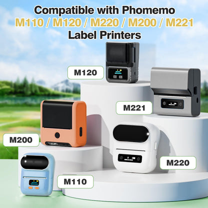 Phomemo -labels for Phomemo label machine M110 M120 M200 M220 self-adhesive labels thermal paper for printing barcode name, address and more, 40x30 mm, 230 labels/roll
