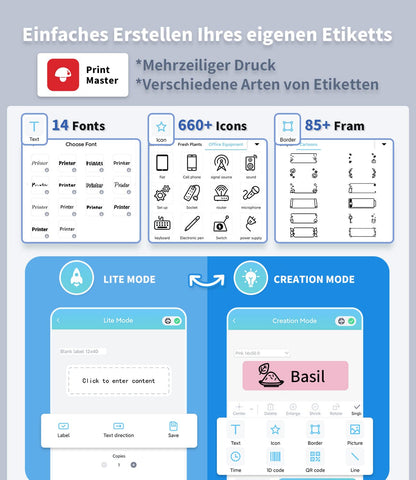 Phomemo Q31 Etikettendrucker, Mini Etikettierger?t Bluetooth, Beschriftungsger?t Selbstklebend 203 DPI f¨¹r Zuhause, B¨¹ro,Thermischer Labeldrucker f¨¹r iOS & Android, mit 1 Rollenetikett