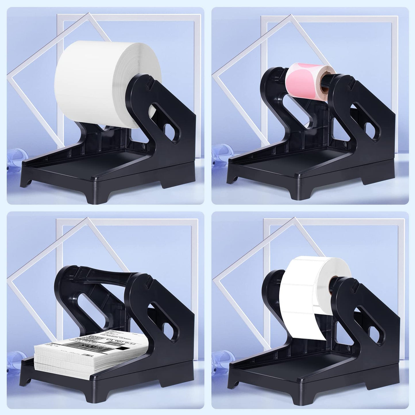 Phomemo Thermo-labelhouder 2-in-1 voor rollen en eindeloze etiketten, compatibel met Phomemo, Rollo, Asprink, iDPRT, Polono, Itari labelprinter