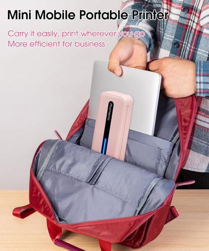 Phomemo Portable Printers Wireless for Travel,M832 Thermal Inkless Printer, Bluetooth Mobile Printer Support 8.5'' x 11'' US Letter,Compatible with Phone & Laptop for Home,Office,Travel,with 1 Case