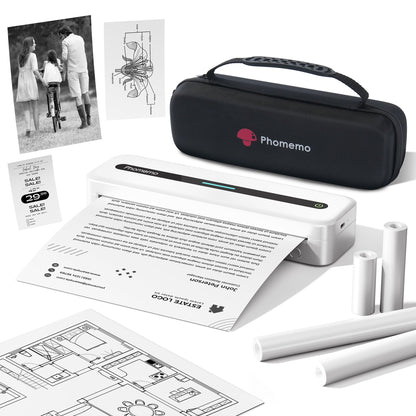 Phomemo Portable Printer,Portable Printers Wireless for Travel,M832 Thermal Inkless Printer Support 8.5'' x 11'' US Letter Thermal Paper,Mobile Printer Compatible with Phone,Laptop for Office,Home,Car