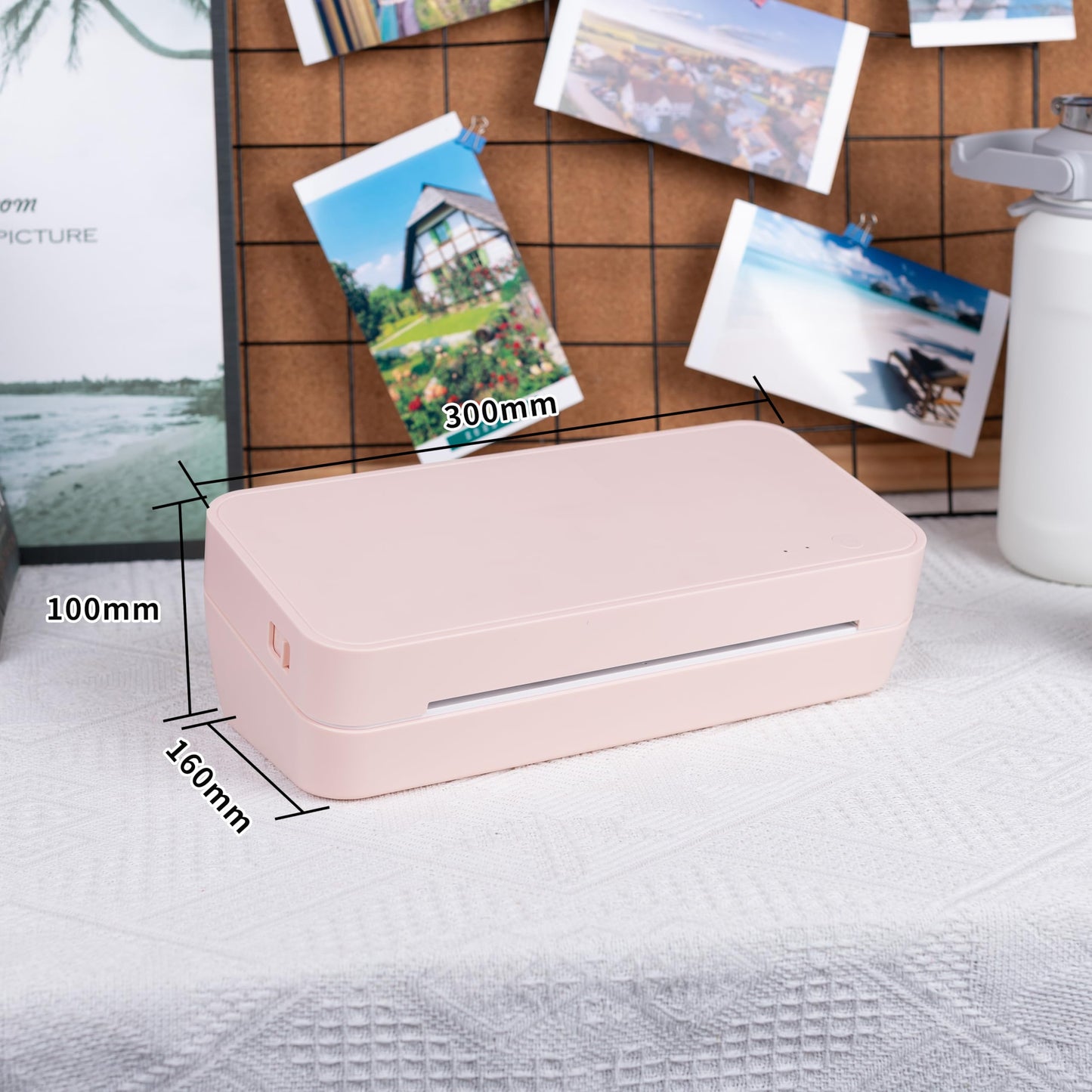 Phomemo S821 Pink Thermal Printer, Wireless Printer Supports US Letter/A4/A5/B5 Thermal Paper, Portable Inkless Printer Supports 2.4 GHz WiFi, Compatible with Phone & PC, 203dpi